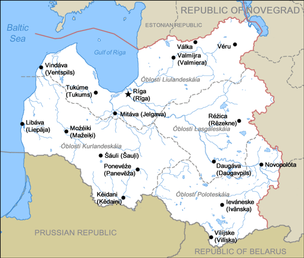 Map of Latvia